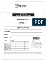 EC Geography Grade 10 November 2019 P2 and Memo