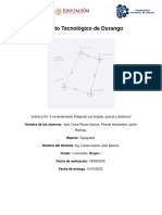 Práctica No. 4 Levantamiento Poligonal Con Brújula, Azimut y Distancia