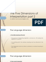 The Five Dimensions of Interpretation Part 2