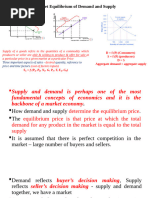 Market Equilibrium