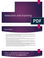 Selection and Training