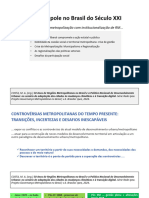 Aulas 18,19,20 Crise Da Metrópole POLITICA METROPOLITANA