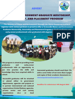 Advert For Water and Environment Graduate Mentorship, Internship, and Placement Program - Updated-30.07.2024