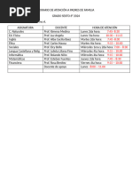 Horario de Atención A Padres de Familia