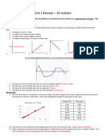 Unit 1 Review - 1D Motion - KEY