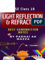 Light Reflection & Refraction Padhai Ak Mazza Best Handwritten Notes For 2023 Board Examination