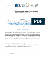 Colloque - Terminologie - Alphabétisation - Développement Inclusif - Bénin - Sept. 2024