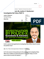 Questions & Answers by Justice v. Ramkumar - Investigation by Pol