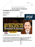 Questions & Answers by Justice v. Ramkumar - Investigation by Pol