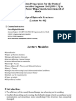 Lecture No 01 - Earthen Channel Design (Kennedy and Lacey Theory) and Outlets