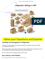 Handling Unit Configuration Settings in SAP S - 4HANA