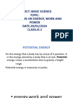 1024 - Calculations On Energy, Work and Power