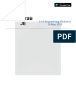 RSMSSB JE Civil Engineering (Diploma) 18 May 2022 (English)