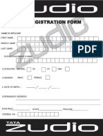 ZUDIO Registration Form