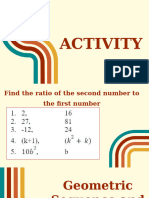 Geometric Sequence, Means and Series