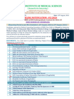 Counseling Notification Round I 2024