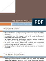 MS Word Practical