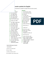 Phonetic Symbols For English