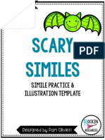 Scary Similes: Simile Practice & Illustration Template