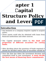 FM II Chapter 1, Capital Structure Policy and Leverage