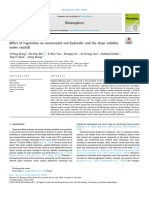 Effect of Vegetation On Unsaturated Soil Hydraulic and The Slope Stability Under Rainfall