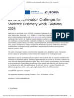 Eng - EUTOPIA Innovation Challenges For Students - Discovery Week - Autumn 2024