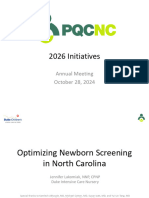 PQCNC Optimizing Newborn Screening in North Carolina