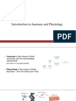 1 - Introduction To Anatomy and Physiology