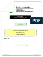 Technical Mathematics P1 Exemplar GR 11 2017 Memo Eng