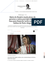 Maria Do Rosário Muda Plano de Governo e Retira Previsão de Criar Taxa para Financiar Tarifa Zero Nos Ônibus de Porto Alegre - GZH