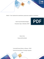 Unidad 3 - Tarea 3 Aplicación de Cuantificadores, Proposiciones Categóricas y