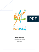 World Paravolley Classification Rules: January 2018