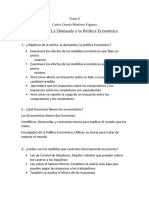 Tema 6. La Oferta, La Demanda y La Política Económica