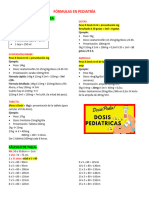 Formulas en Pediatria para Calcular Dosis de Medicamentos