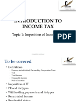 Imposition of Income Tax Notes Handout