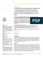 Non-Governmental Organization Facilitation of A Community-Based Nutrition and Health Program - Effect On Program Exposure and Associated Infant Feeding Practices in Rural India