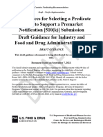 Best Practices For Selecting A Predicate Device To Support A Premarket Notification (510k) Submission