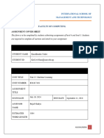 Assignment Cover Sheet - IT Machine Learning