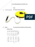 Following Are Different Surveying Equipment and Their Uses