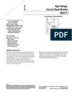 High Voltage, Current Shunt Monitor AD8215: Features Functional Block Diagram