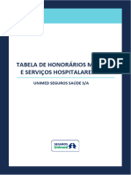 Tabela de Reembolso - Seguradora