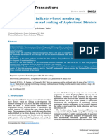 Key Performance Indicators-Based Monitoring, Measuring Progress and Ranking of Aspirational Districts