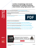 Study On Surface Morphology and Recast Layer Microstructure of Medium Thickness Stainless Steel Sheets Using High Power Laser Cutting