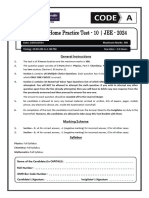 2024 JEE Main Home Practice Test - 10 - Paper Genetry