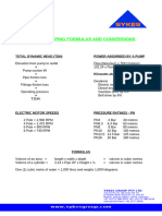 Useful Pump Formulas and Conversions