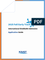 KAIST International Graduate Application For The 2025 Fall (E)