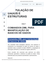 Manipulação de Dados e Estruturas