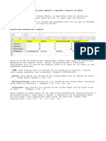 Formulas de Microsoft Excel