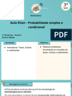 Aula Khan - Probabilidade Simples e Condicional: Matemática