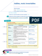 Mots Variables, Mots Invariables: J'observe